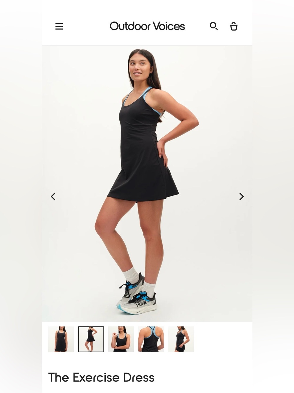 Outdoor Voices Black Exercise Dress